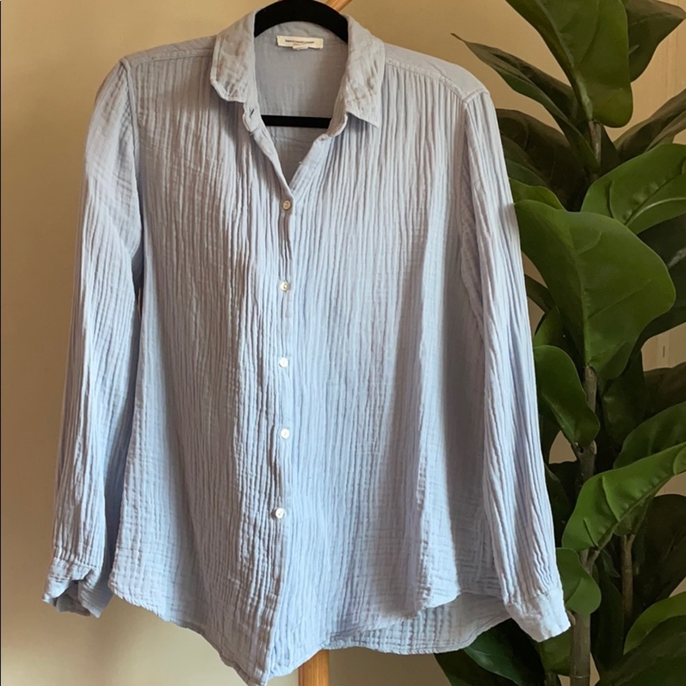 Blue collared button up